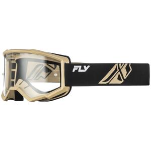 Motokrosové brýle Fly Racing Focus černo-khaki s čirým plexi