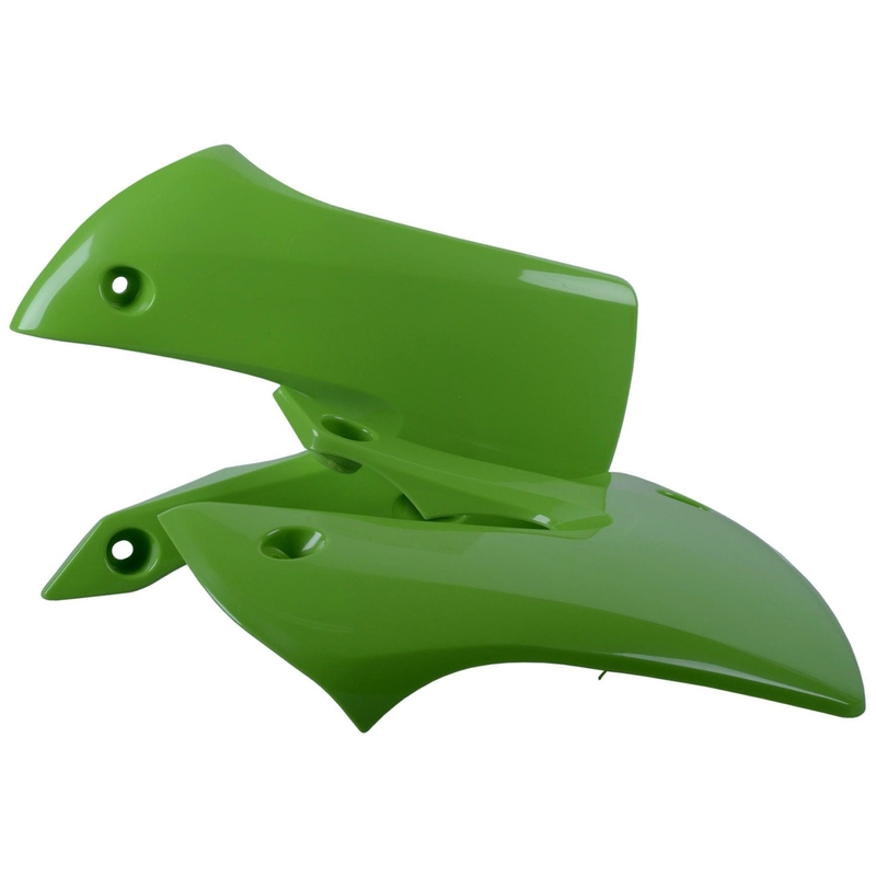 Spoilery chladiče POLISPORT (pár) zelená 05 pro KAWASAKI KX 65 2000-2026, KAWASAKI KLX 110 (R) 2002-2009