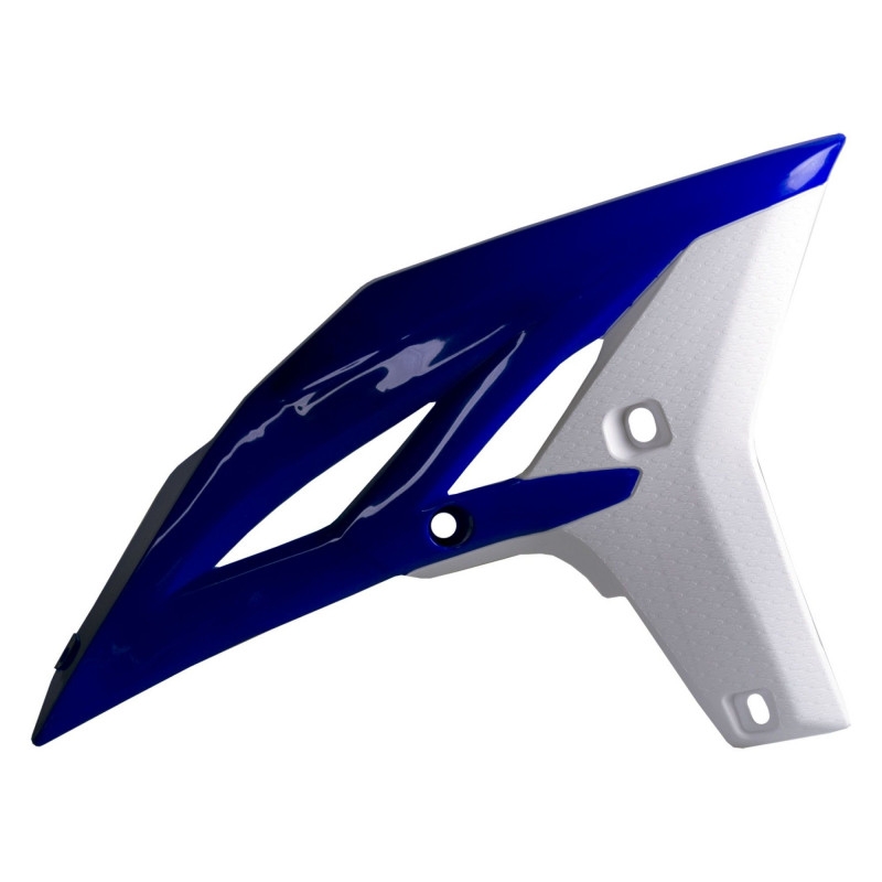 Spoilery chladiče POLISPORT (pár) modrá Yam98/bílá pro YAMAHA WR 450 F 2012-2015, YAMAHA YZ 250 F 2010-2013