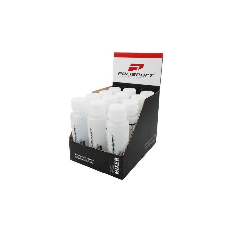 Nádoba na míchání oleje POLISPORT PROOCTANE 250ml (sada 10 ks) čirá barva
