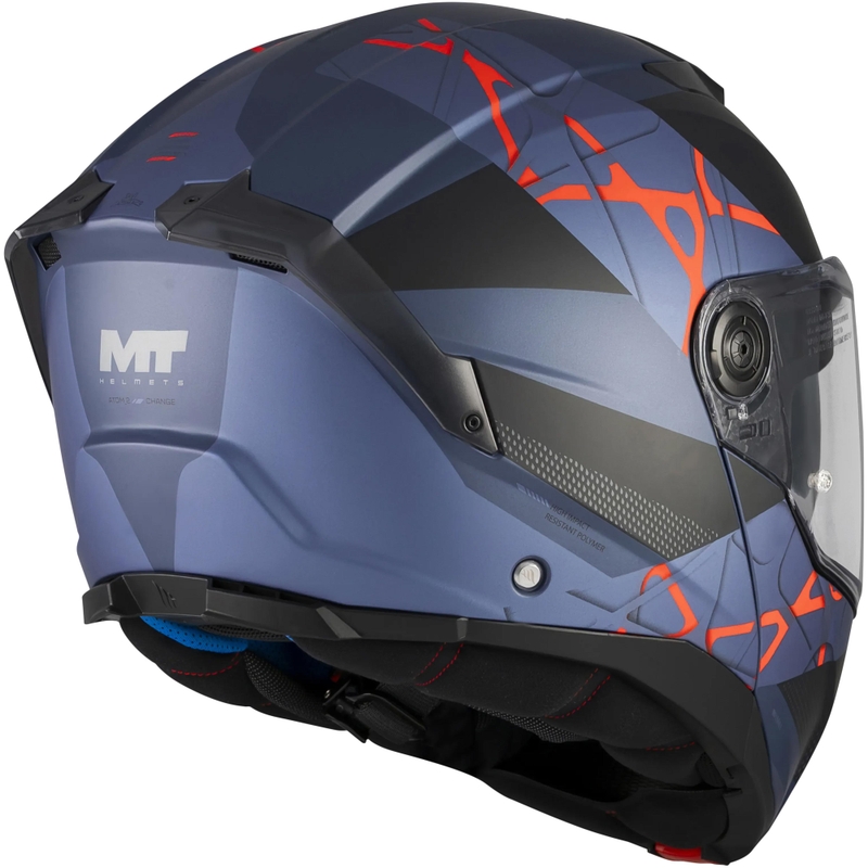 Výklopná helma na motorku MT Atom 2 SV Change C17 matná černo-modrá