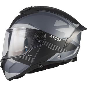 Výklopná helma na motorku MT Atom 2 SV Kaster C2 matná černo-šedá