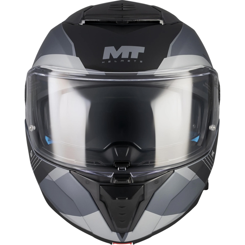 Výklopná helma na motorku MT Atom 2 SV Kaster C2 matná černo-šedá