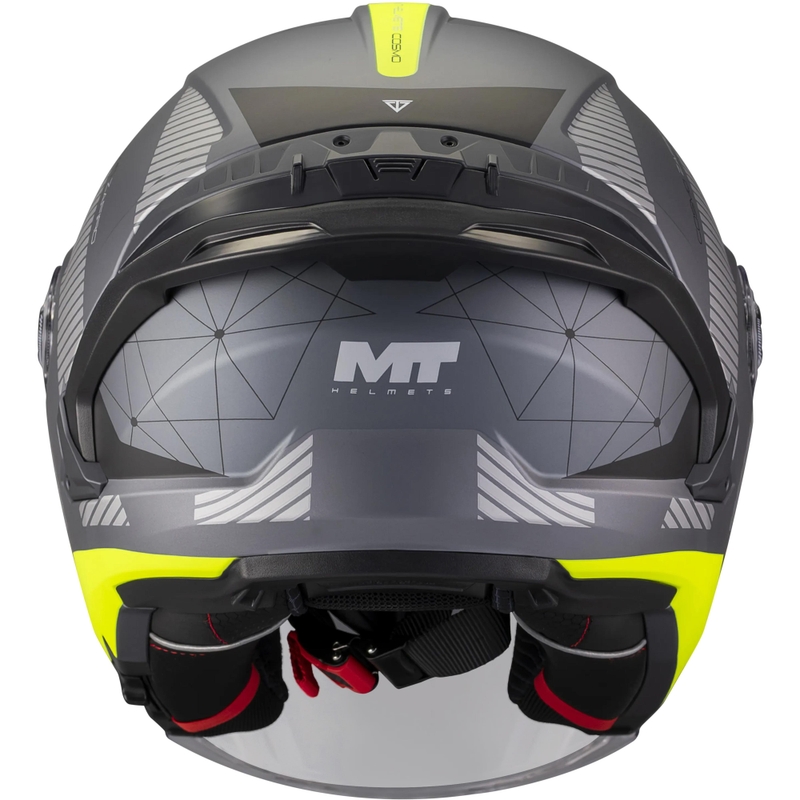 Otevřená helma na motorku MT Cosmo SV Zafiro C3 matná černo-šedo-fluo žlutá
