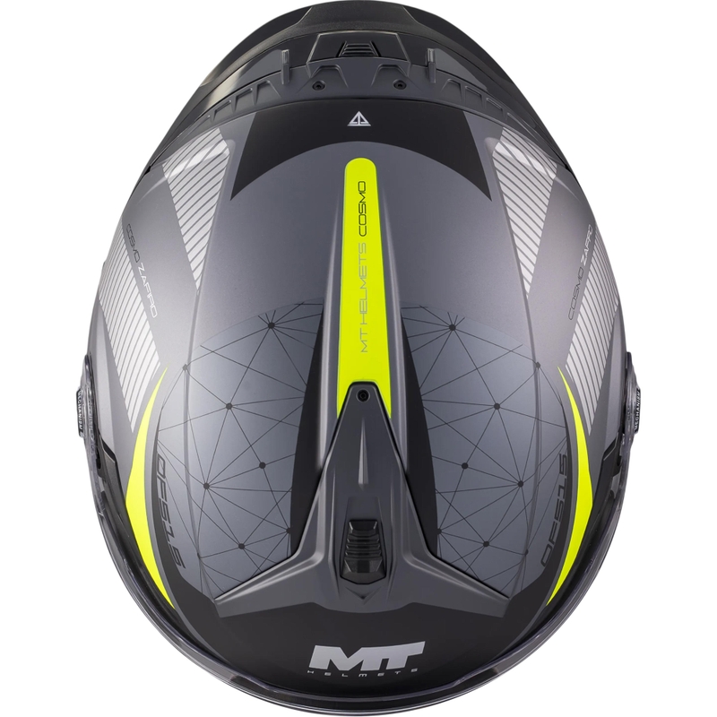 Otevřená helma na motorku MT Cosmo SV Zafiro C3 matná černo-šedo-fluo žlutá