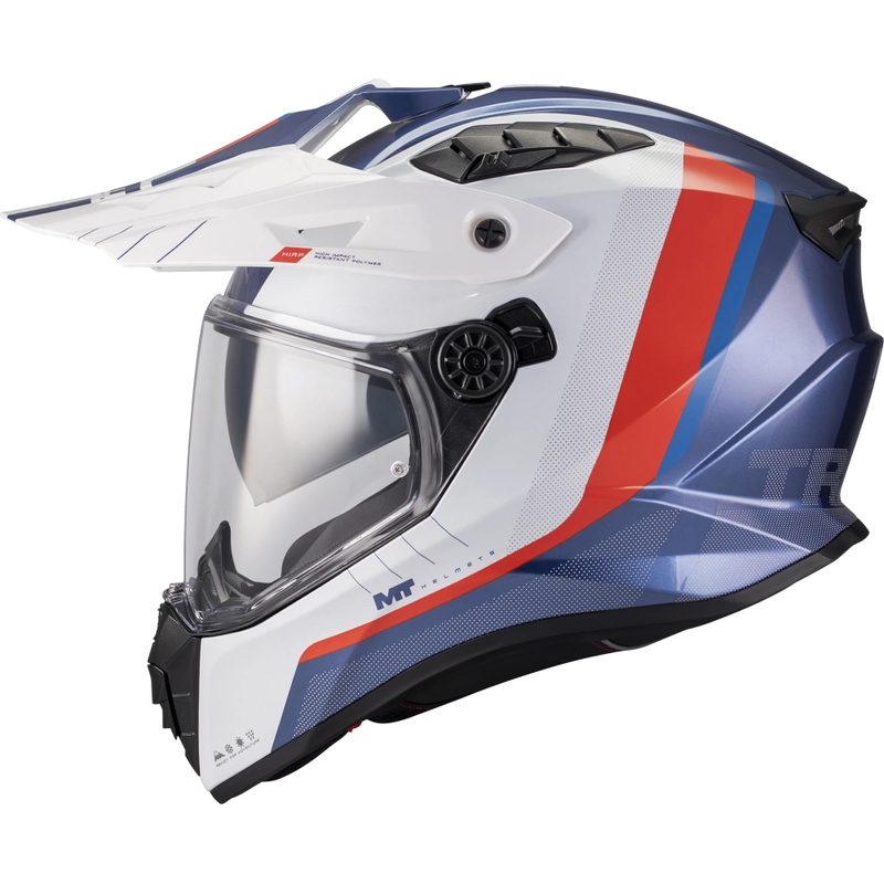 Enduro helma na motorku MT Track SV Nomad C0 modro-bílo-červená