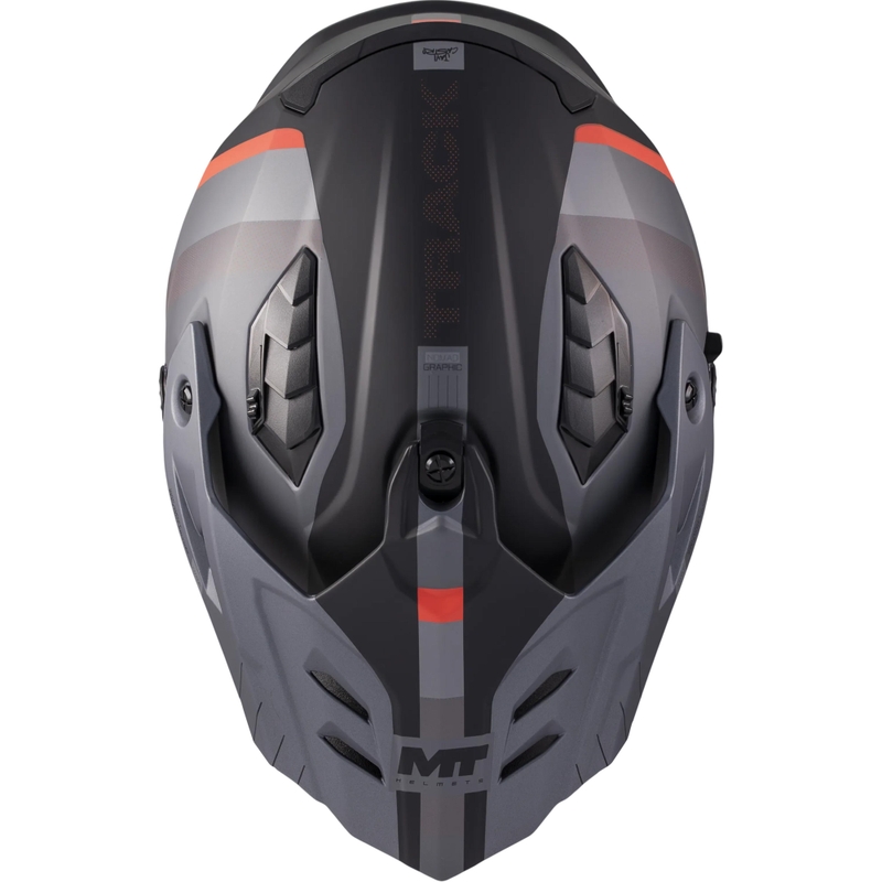 Enduro helma na motorku MT Track SV Nomad B25 matná černo-šedo-červená