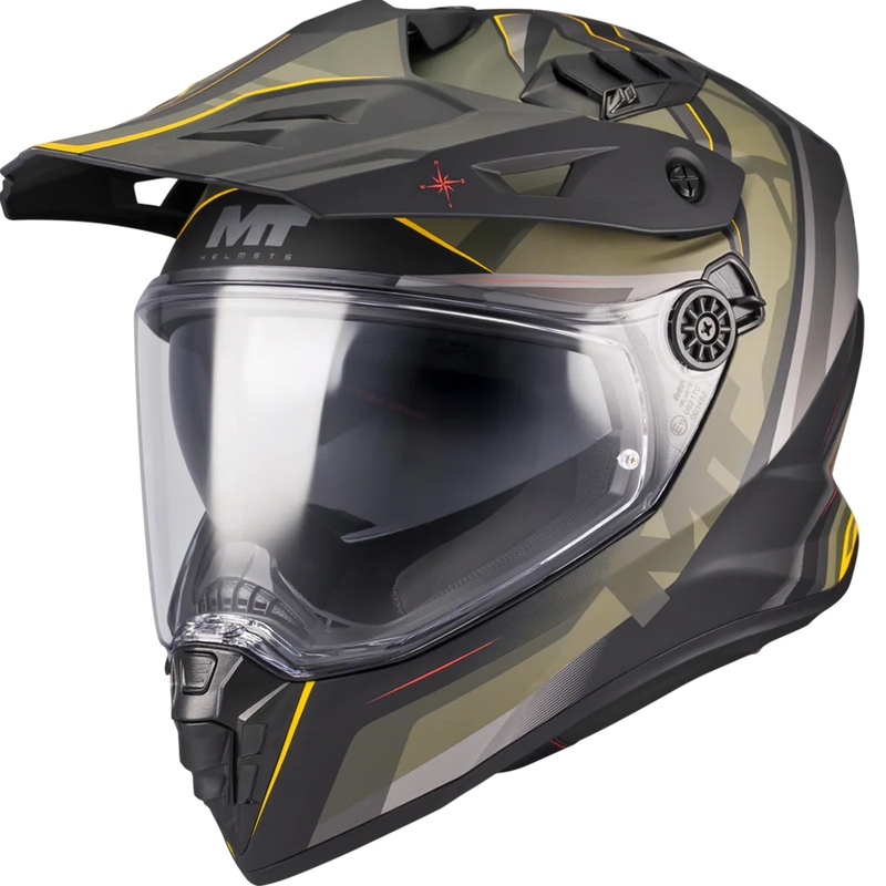 Enduro helma na motorku MT Track SV Questor B9 matná černo-hnědá