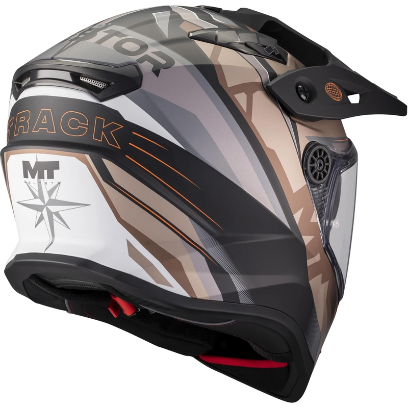 Enduro helma na motorku MT Track SV Questor B9 matná černo-hnědá