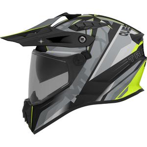 Enduro helma na motorku MT Track SV Questor C23 matná šedo-černo-fluo žlutá