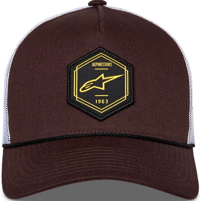 Kšiltovka Alpinestars Hexeon Trucker hnědo-bílá