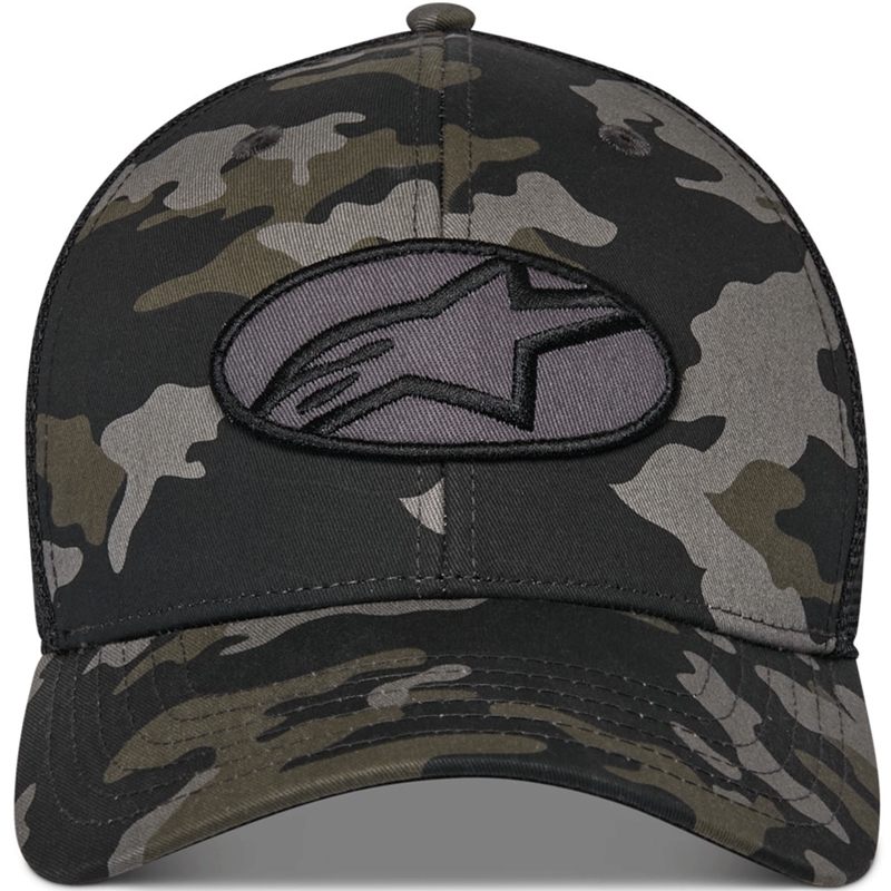 Kšiltovka Alpinestars Oblique Camo Trucker černo-camo-černá