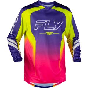 Motokrosový dres FLY Racing F-16 Raze fialovo-červeno-žlutý