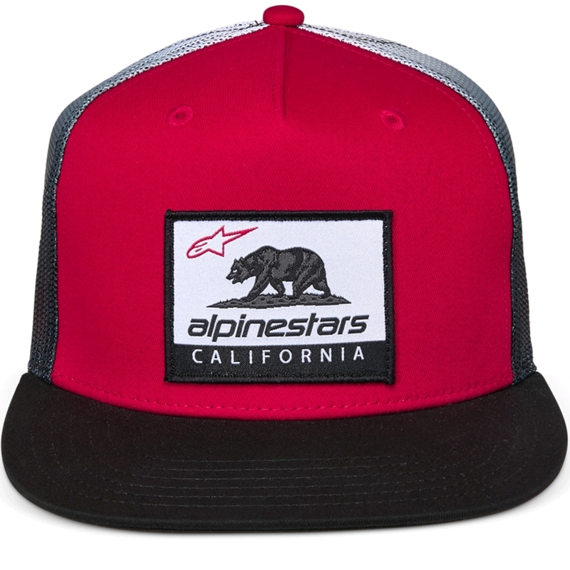 Kšiltovka Alpinestars Cali Gradient Trucker červeno-černo-bílá
