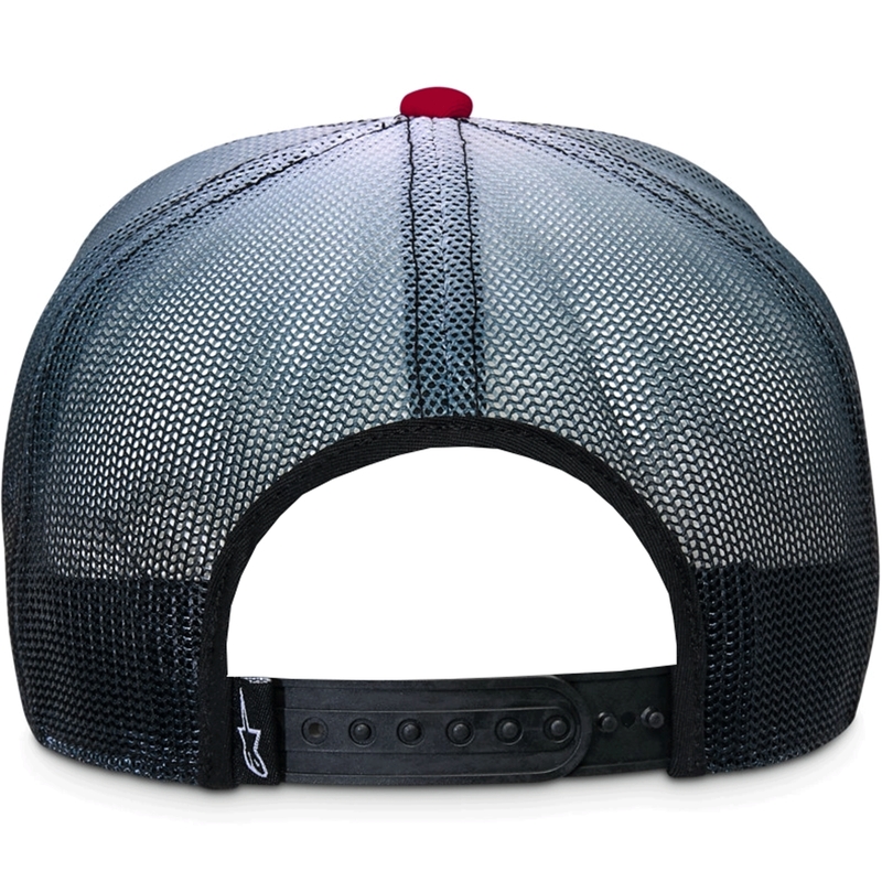 Kšiltovka Alpinestars Cali Gradient Trucker červeno-černo-bílá