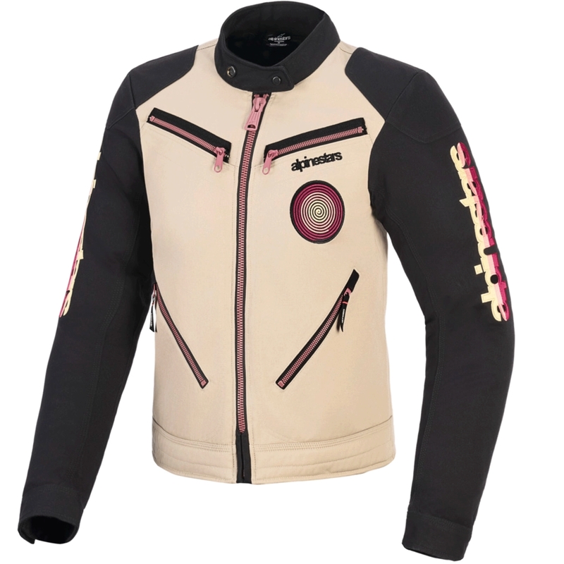 Dámská bunda na motorku Alpinestars Stella Grace pískovo-černo-vícebarevná