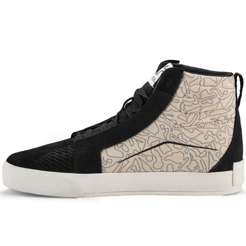Boty na motorku Alpinestars Ride-63 Canvas černo-světle šedo-bílé