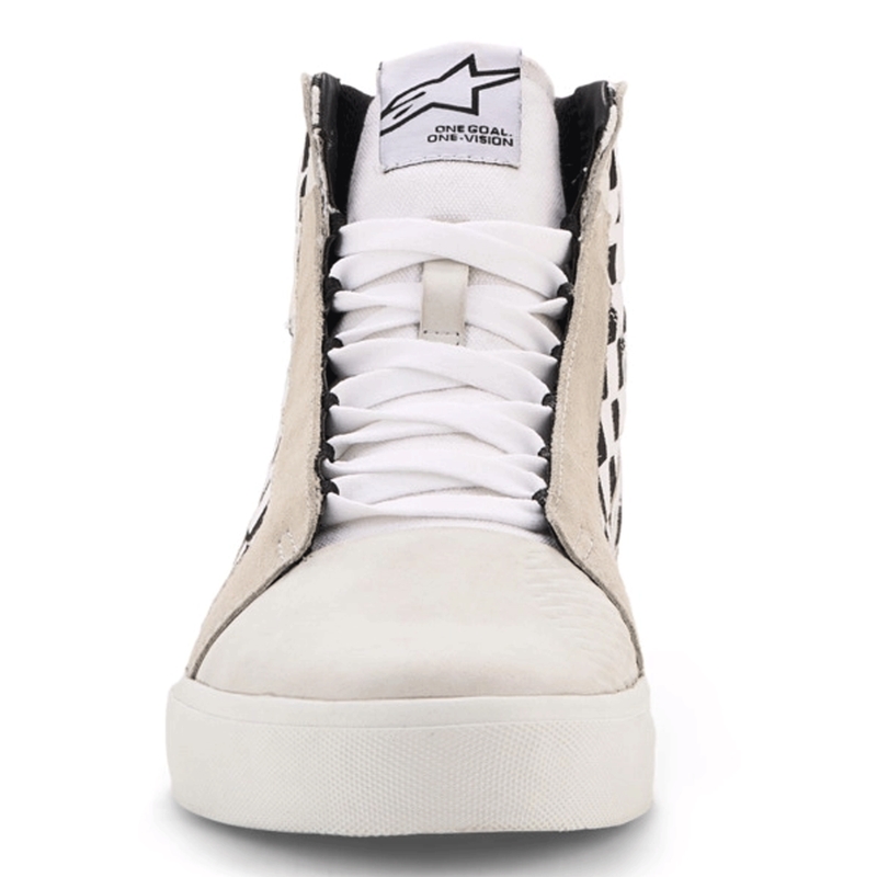 Boty na motorku Alpinestars Ride-63 Canvas černo-béžovo-bílé