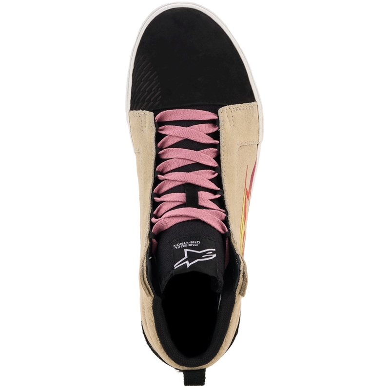 Boty na motorku Alpinestars Ride-63 Canvas krémovo-černo-bílé