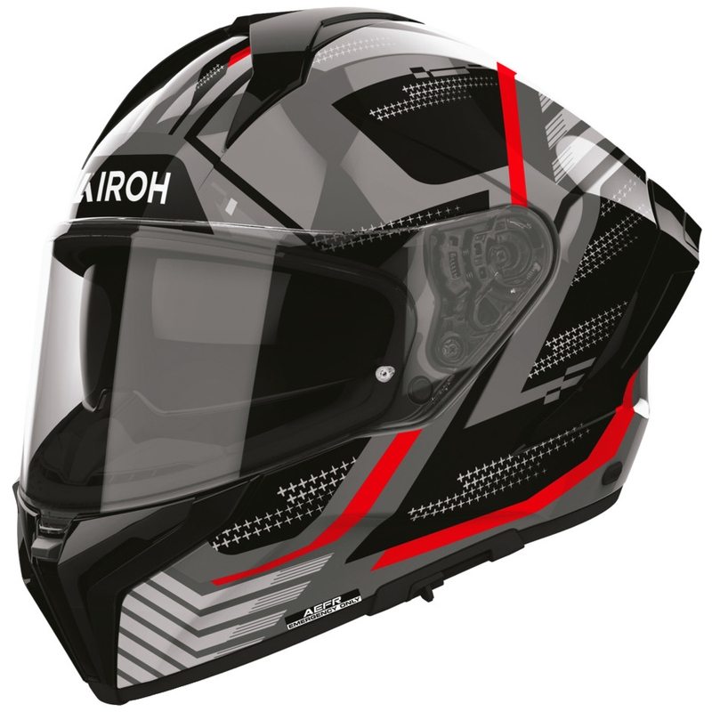 Integrální helma na motorku Airoh Matryx Starburst černo-červená