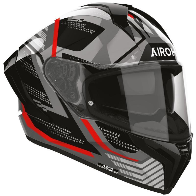 Integrální helma na motorku Airoh Matryx Starburst černo-červená