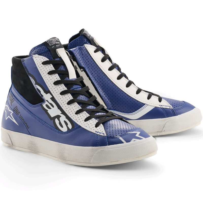 Boty na motorku Alpinestars Stated Flair modro-bílo-černé