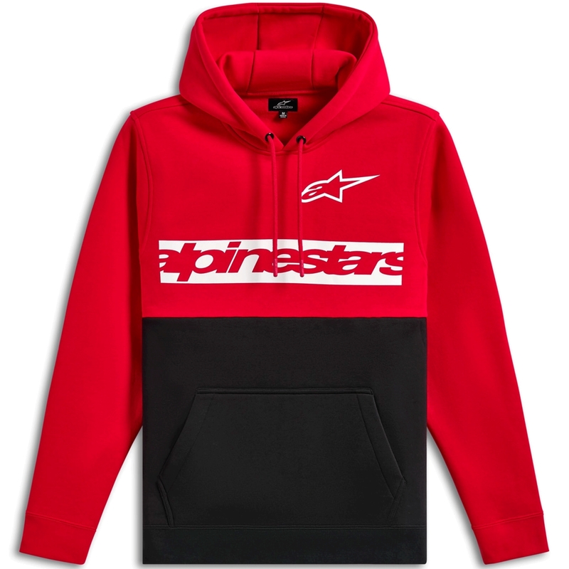 Mikina Alpinestars Parallel Hoodie červeno-černá