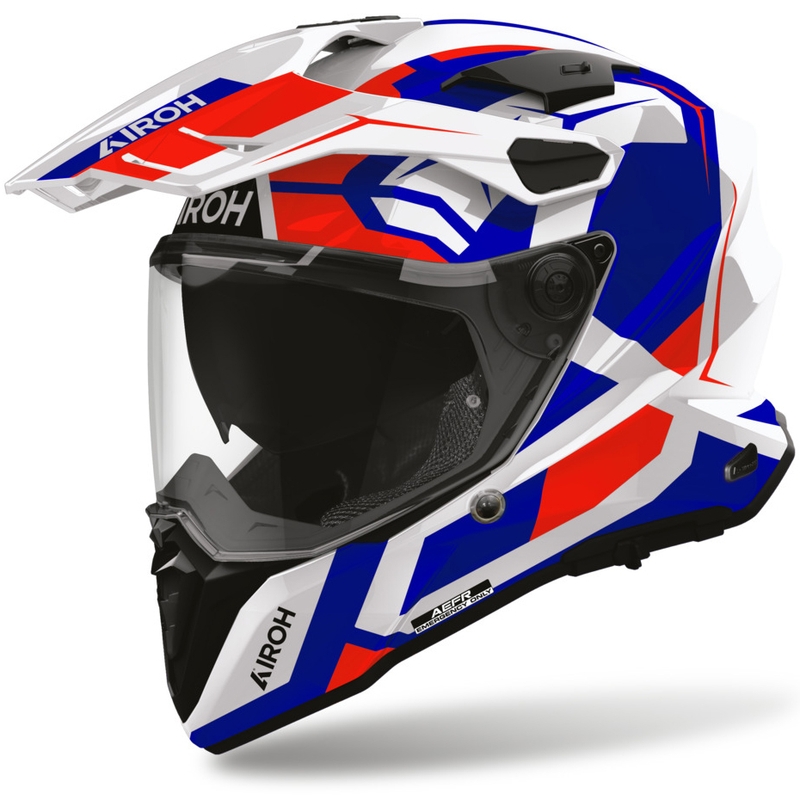 Enduro helma na motorku Airoh Commander 2 Polar modro-červená