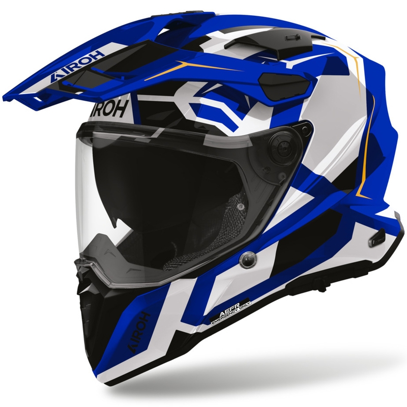 Enduro helma na motorku Airoh Commander 2 Polar modrá