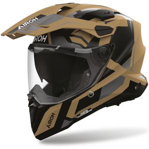 Enduro helma na motorku Airoh Commander 2 Polar matná písková