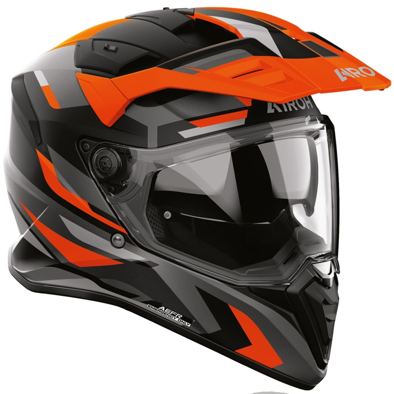 Enduro helma na motorku Airoh BADX-X Glitch matná oranžová