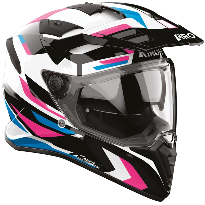 Enduro helma na motorku Airoh BADX-X Glitch růžová