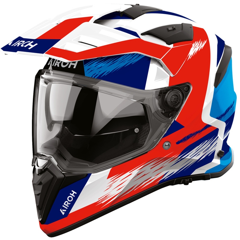 Enduro helma na motorku Airoh BADX-X Airspeed modro-červená