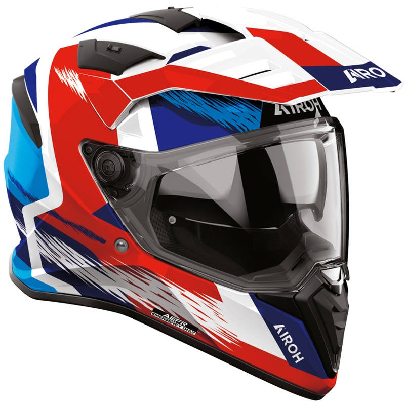 Enduro helma na motorku Airoh BADX-X Airspeed modro-červená