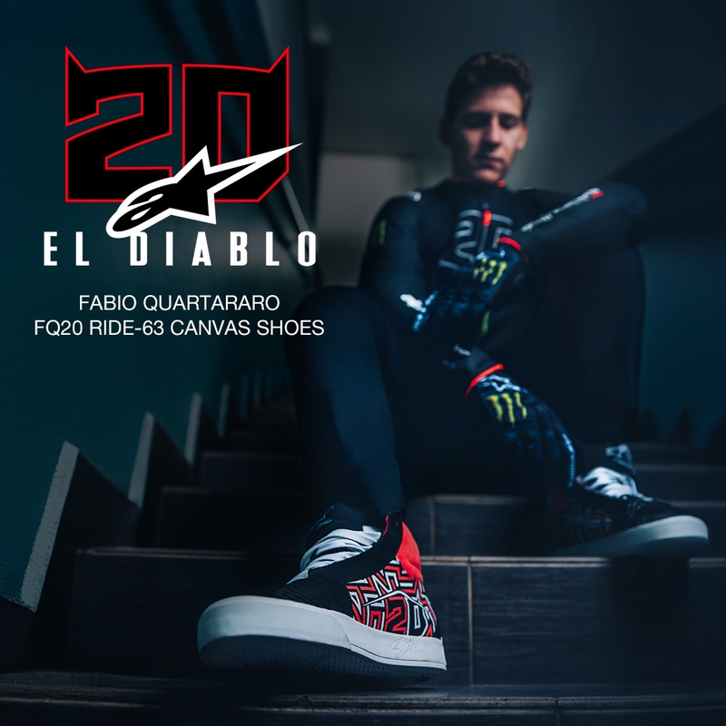 Boty na motorku Alpinestars Ride-63 Canvas FQ20 černo-bílo-červené