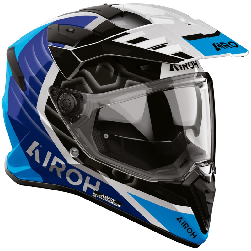 Enduro helma na motorku Airoh BADX-X Cube modrá