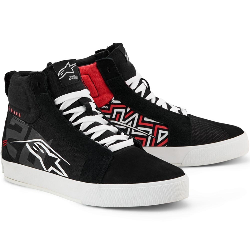 Boty na motorku Alpinestars Ride-63 Canvas FQ20 černo-bílo-červené