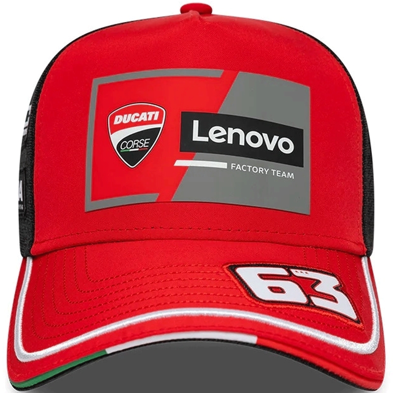 Kšiltovka Ducati New Era Lenovo Bagnaia 63 černo-červená