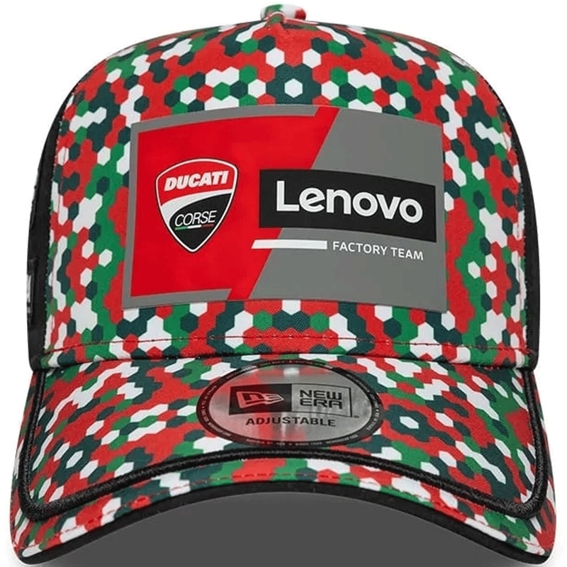 Kšiltovka Ducati New Era Lenovo Mugello černo-červeno-vícebarevná