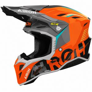 Motokrosová helma na motorku Airoh Aviator Factory Blame oranžová