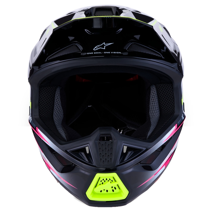 Motokrosová helma na motorku Alpinestars Supertech S-M7 Blaster šedo-fluo žlutá