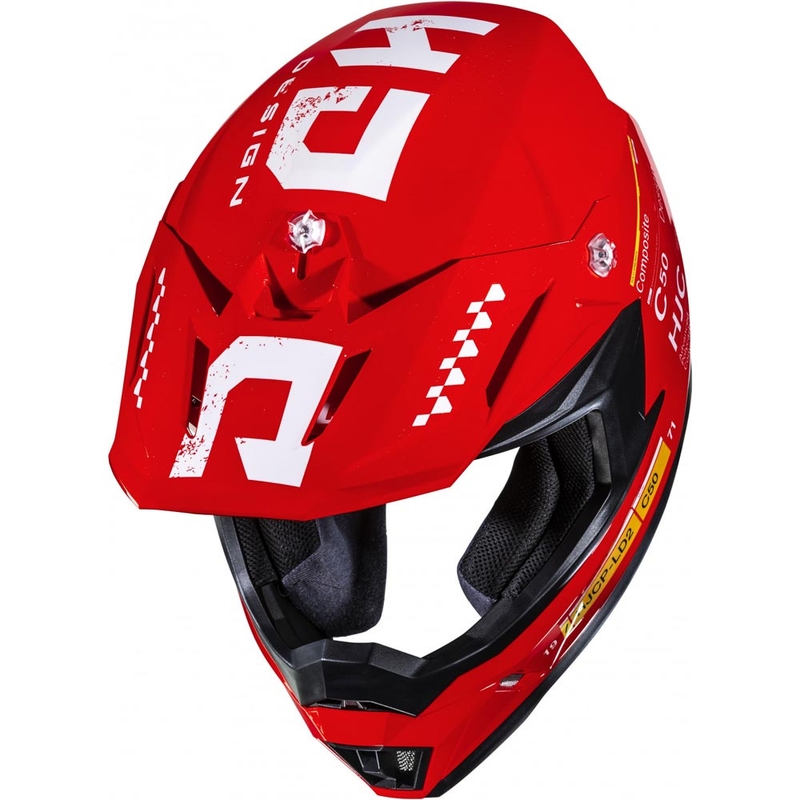Motokrosová helma HJC C50 Tagg MC1 červená