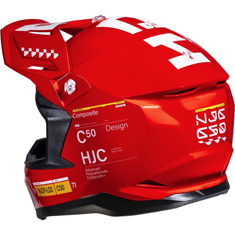 Motokrosová helma HJC C50 Tagg MC1 červená