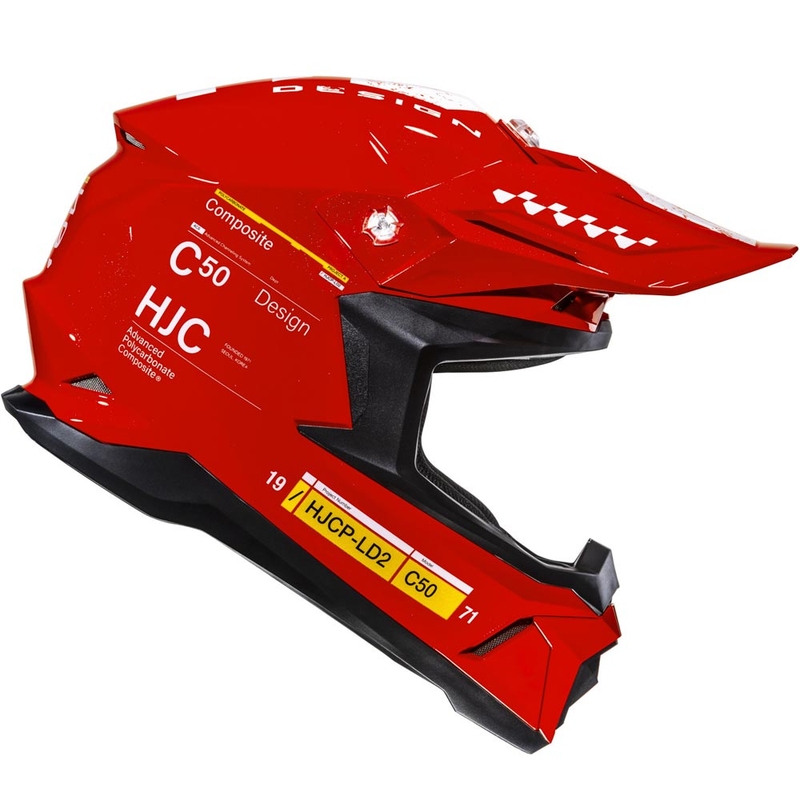 Motokrosová helma HJC C50 Tagg MC1 červená