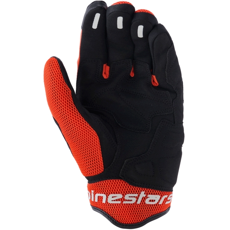 Rukavice na motorku Alpinestars Mogress Airflow černo-červeno-oranžové