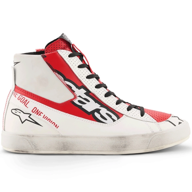 Boty na motorku Alpinestars Stated Flair bílo-červené