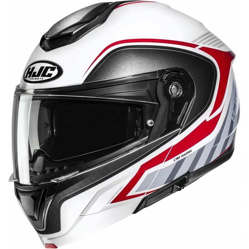 Výklopná helma na motorku HJC C92 Ragna MC1 bílo-šedo-červená