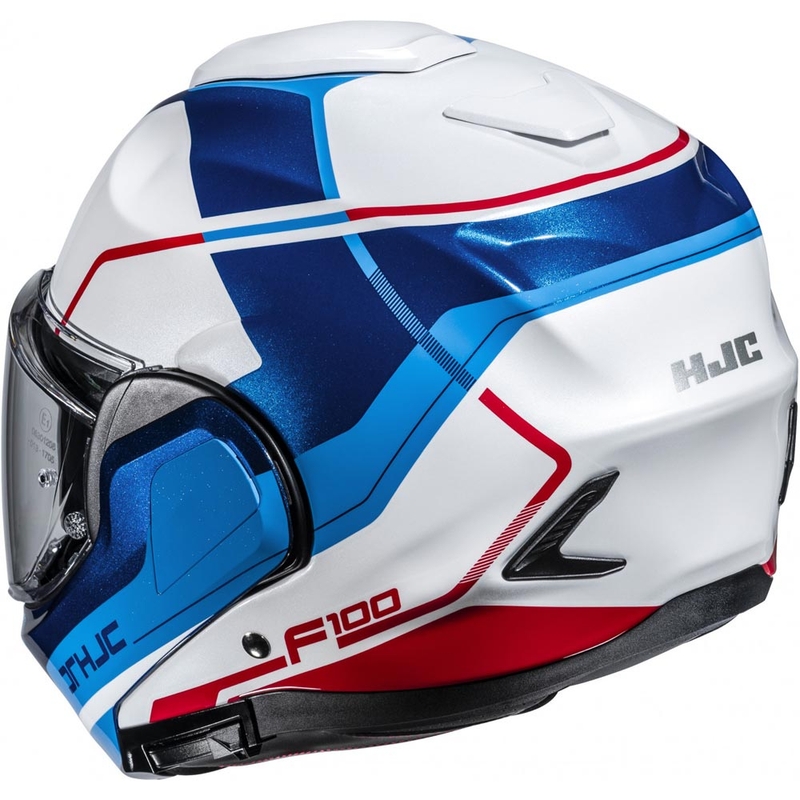 Překlápěcí helma na motorku HJC F100 Astra MC21 bílo-modro-červená