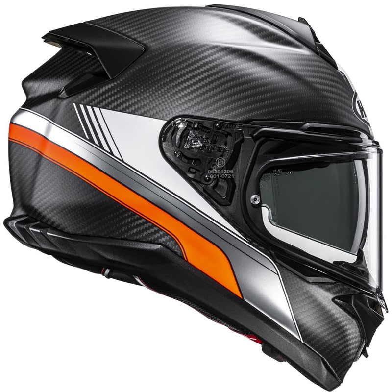 Integrální helma na motorku HJC F72 Carbon Eos MC6HSF černo-oranžová