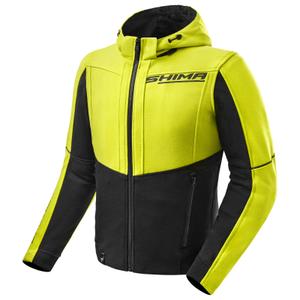 Mikina na motorku Shima Daybreaker černo-fluo žlutá